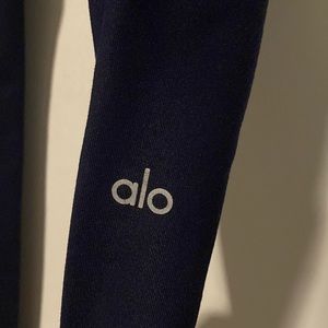 Alo Airbrush Legging Rich Navy Gloss Small